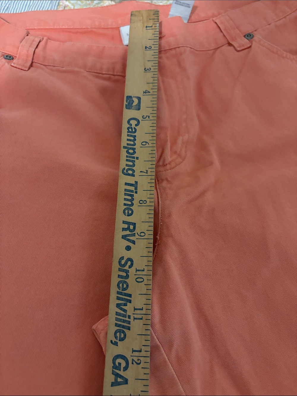 Liz Claiborne Coral-Orange Straight Leg Jeans - Picture 4 of 6